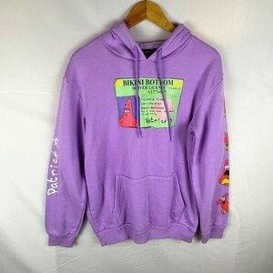 Nickelodeon Women Long sleeve Hoodie sweatshirt Sz S purple patrick Star bikini